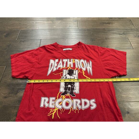 Headgear Classics Mens Red Death Row Records Nostalgic Short Sleeve T-Shirt M - Picture 8 of 8